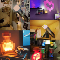 Lampe de nuit LED Brownstone rechargeable par USB, décoration de chambre, lampe de table, cadeau pour enfants, lampe de chevet, lampe torche périphérique de jeu MC