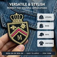 Étiquette textile personnalisée avec logo, étiquette de vêtement avec logo, patch brodé en relief, badge brodé thermocollant