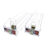 Poussoir et diviseur à étagère latérale simple en matériau PS de supermarché Poussoir à cigarettes en métal PVC pour tabac en matière plastique