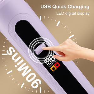 Épilateur de beauté violet pour femme, tondeuse bikini incurvée, <span class=keywords><strong>rasoir</strong></span> électrique rechargeable, IPX7, épilation pour femmes - Product Image 4