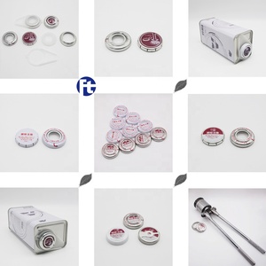 4L loại màu đỏ logo kim loại nắp áp lực nắp sắt cho dầu xô dầu động cơ tin có thể - Product Image 6