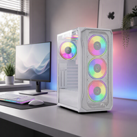 Boîtier d'ordinateur de style Bauhaus en alliage d'aluminium Gaming ATX Blanc TDI1105W