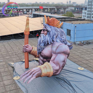 Modèle géant gonflable de Poséidon, dieu de la mer, grande mascotte de Neptune avec trident pour la décoration de scène sur le thème de l'océan - Product Image 4