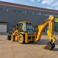 115HP 125HP Backhoe Loader Kontrol Pilot Hidrolik Canggih Excavator Beroda