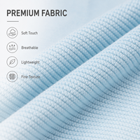 Robe en tricot côtelé bleu clair pour femme, col polo, manches courtes, mini, commande personnalisée OEM