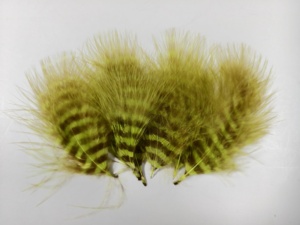 Plumes de dinde marabout à rayures rouges/jaunes, véritable <span class=keywords><strong>plume</strong></span> décorative verte pour bricolage et matériaux volants, vente en gros - Product Image 1