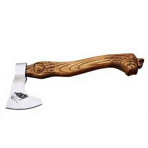 Hacha Premium con Cabeza de Acero al Carbono, Mango de Madera de Fresno, Hoja de Corte de Grado Profesional para Corte y Partición, Hacha de Acero al Carbono en Venta - Product Image 3