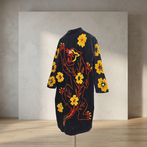 Túnica Bordada de Inspiración Tradicional con Detalles Estampados, Mangas Largas, Ropa Festiva para Adultos, Prenda de Moda para Ocasiones Especiales, 100% Algodón - Product Image 4