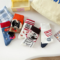 Chaussettes mi-mollet pour femmes, style européen et américain, graffiti personnalisé, tendance, respirantes