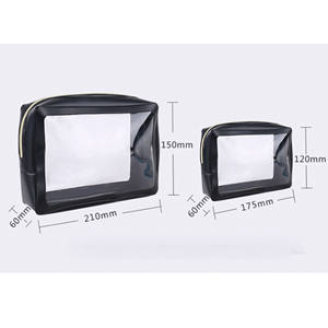 Bolsa de Cosméticos Transparente de Viaje con Cierre, Impermeable, de Vinilo, Personalizable con Logotipo, Bolsa de Aseo de TPU/PVC Transparente - Product Image 3