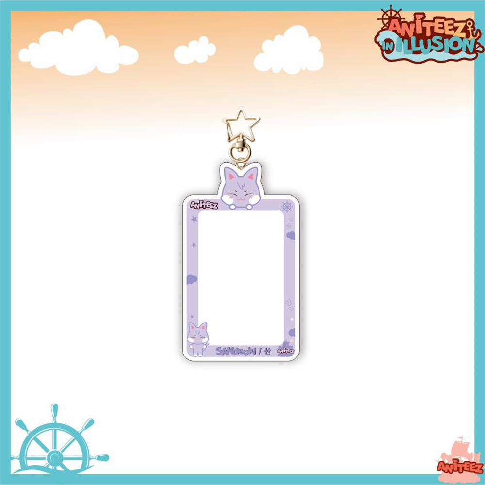 KPOP ATEEZ ANITEEZ Cartoon Photo Frame Acrylic Card Holder Keyring