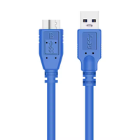 Cable Adaptador USB 3.0 Tipo A Macho a Micro-B Macho con Conductor de Cobre Puro para Escáner e Impresora 0.3m/0.5m/1m/3m/5m