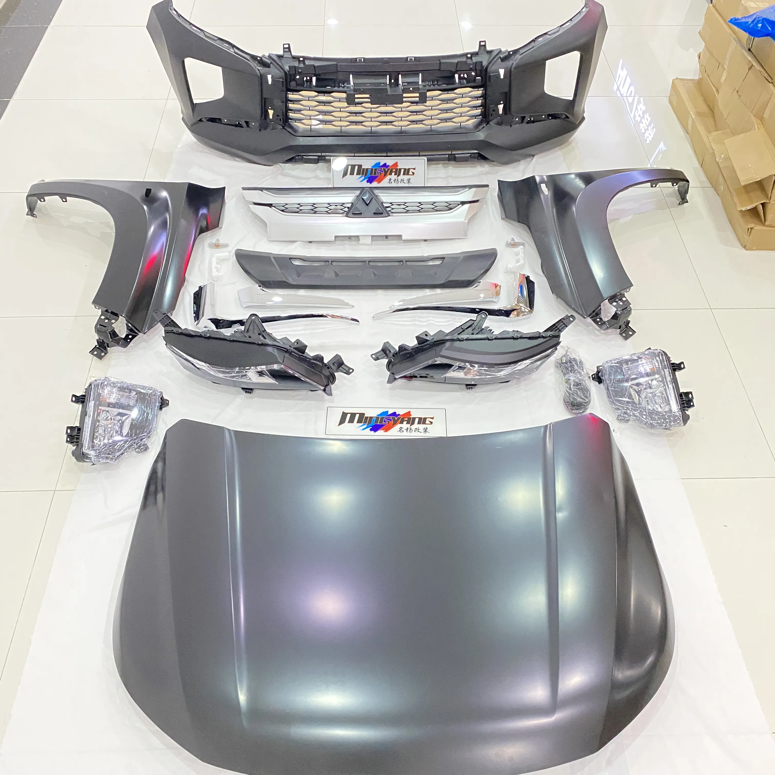Yüksek kaliteli 2020 yükseltme kitleri dönüşüm vücut parçası için araba tampon mitsubishi l200 Triton 2015-2019
