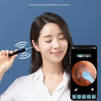 Otoscope visuel HD pour le nettoyage des oreilles avec caméra 1080P, sans fil et recharge USB-C, 6 lumières LED pour un outil de retrait de cérumen sûr, modèle V109