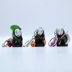 Neue <span class=keywords><strong>Anime</strong></span> Niedliche Cartoon Gesichtslose Mann Design Actionfigur Schlüsselanhänger Set Zubehör Gummi Schlüsselanhänger Gesichtsloser Mann Rucksack Schlüsselanhänger - Product Image 2