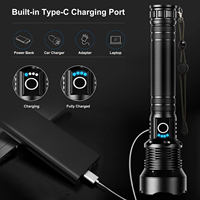 STARYNITE Ventes Chaudes Lampe Torche LED Rechargeable Zoomable 2000 Lumens XHP70 Alimentée par 2x26650 ou 2x18650 Batteries