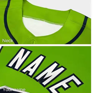 Camiseta de Béisbol Sublimada con Logotipo OEM, 100% Poliéster, Transpirable, de Secado Rápido, Cuello en V, Personalizable con Nombre de Equipo - Product Image 5