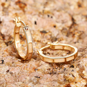 Orecchini Geometrici Minimalisti Effetto Pietra Lunare da Donna, Eleganti Gioielli di Moda Quotidiana - Product Image 3