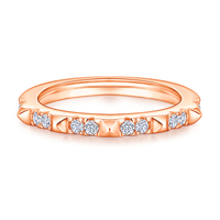 Fournisseur de bijoux haut de gamme, bague en argent sterling 925 sertie de zircone cubique