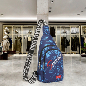 Bolso de Pecho de Nailon Impermeable de Estilo Coreano Informal para <span class=keywords><strong>Hombre</strong></span>, Cierre de Cremallera, <span class=keywords><strong>Bandolera</strong></span> Cruzada con Correa Ancha - Product Image 3
