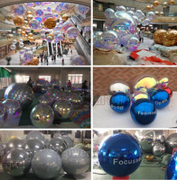 Œuf miroir gonflable en PVC, sphères géantes, décoration de Noël, ballon gonflable brillant, bulle gonflable irisée