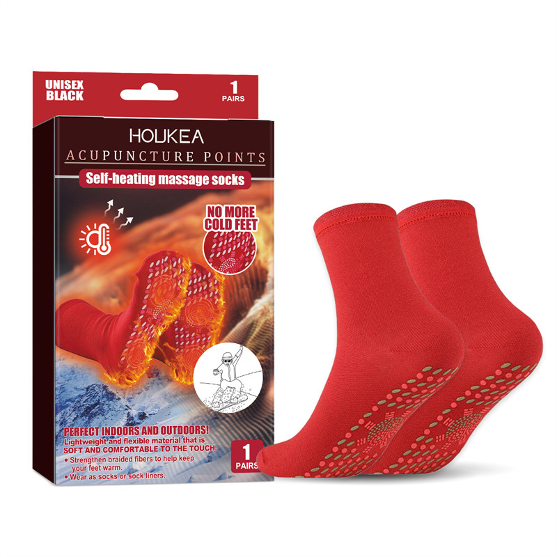 Chaussettes de massage auto-chauffantes aux points d'acupuncture