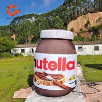Réplique géante gonflable personnalisée de boîte de Nutella, accessoire promotionnel accrocheur pour l'affichage en supermarché