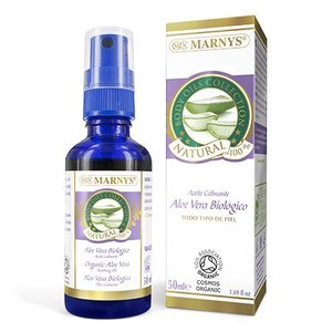 Marnys Olio lenitivo biologico all'aloe vera 50ml Naturale e calmante per tutti i tipi di pelle - Product Image 1