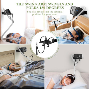 Giá treo tường CPAP-Góc có thể điều chỉnh, giá đỡ ống & Móc cho ống/Mặt nạ [tránh vướng víu] - Product Image 4