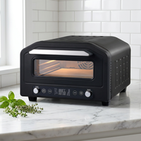 Four à pizza électrique multifonctionnel en acier inoxydable à convection sans ventilation, grande capacité, pour camping-car, maison et cuisson en extérieur