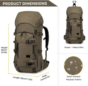 남성용 야외 여행 맞춤형 전술 배낭 하이킹 배낭 캠핑 하이킹 배낭