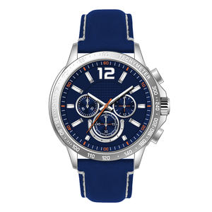 <span class=keywords><strong>Montre</strong></span>-bracelet sport pour homme, chronographe décontracté, étanche, avec bracelet en cuir et boucle, boîtier en acier inoxydable Seiko, mouvement à quartz 6 Ha, 3 aiguilles - Product Image 4