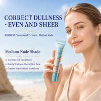 KORMESIC Krim Warna Korektif Mencerahkan Menghaluskan 30g Make up Makeup Tubuh Pria Wanita DD BB CC Cream dengan Tabir Surya untuk Wajah