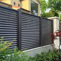 Precio al por mayor: Valla de lamas de aleación de aluminio para exteriores, impermeable, con recubrimiento en polvo, ecológica, inoxidable y sin mantenimiento.