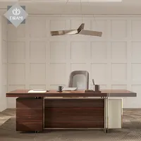 שולחן שולחן עץ משרד שולחן עץ יוקרה קלאסי מחקר חדר מנהלים מוצק גדול ארוך משרד עיצוב הבית מודרני עתיק קבוע