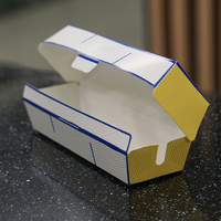 Bac à papier de qualité alimentaire avec logo imprimé personnalisé gratuit pour hot-dogs pain longs sandwichs hamburger boîtes d'emballage sandwich à gâteau