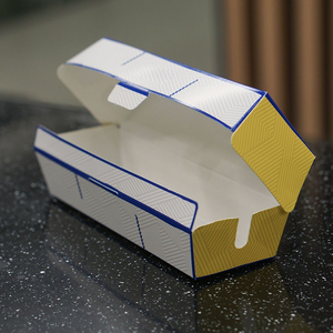 Miễn Phí Tùy Chỉnh In Biểu Tượng Cấp Thực Phẩm Khay Giấy Cho Chó Nóng Bánh Mì Bánh Mì Dài Bánh Burger Bao Bì Hộp Bánh Cuộn Bánh Mì - Product Image 3