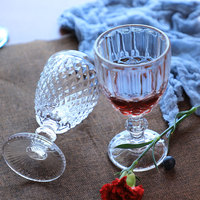 Jesenbol Machinegeperste Loodvrije Heldere Vintage Wijnglazen Klassieke Waterglazen voor Feestjes 200-330ml Geprefelde Kelken