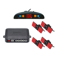 Système universel d'aide au stationnement de voiture Hesida 4 capteurs avec affichage Led Radar de stationnement de recul à LED avec 4 capteurs