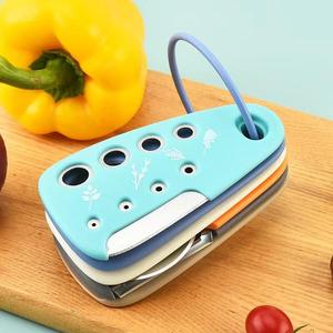 6pcs/Set Portable Stainless Steel Grater Set Stackable with Storage <b>Ring</b> Grinder Tool Household Pizza <b>Cutter</b> Vanilla - Product Image 3