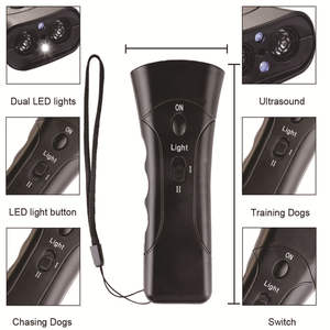 Ahuyentador de Perros con LED, Dispositivo de Entrenamiento Antiladridos Ultrasónico con Láser, Material Plástico, Multifuncional, para Uso en Exteriores - Product Image 2