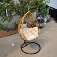 Vente en gros de chaise œuf Varanda chaise pivotante œuf mobilier d'extérieur chaise œuf de salon or