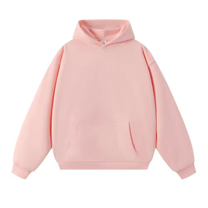 เสื้อฮู้ดดี้ผู้ชายไซส์ใหญ่ 380 กรัม ผ้าเฟรนช์เทอร์รี่เนื้อหนัก สีดำ ผ้าฝ้ายผสมโพลีเอสเตอร์ สำหรับฤดูใบไม้ร่วงและฤดูหนาว - Product Image 3