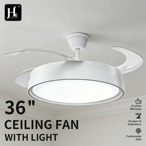 Ventilador de Techo LED Moderno de 3 Aspas con Motor DC, Control Remoto, Regulable, Luz Blanca Cálida, Montaje con Barra de Plástico para Instalación en Proyectos - Product Image 4