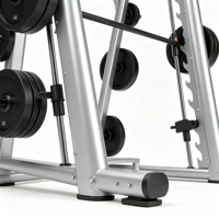 Machine Smith Commerciale Réglable en Acier, Équipement d'Entraînement Multifonctionnel pour Haltères, Idéal pour la Musculation en Salle de Sport