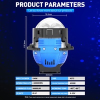 Xenplus Nuevo LP58 6500K IP67 Lente de Proyector Láser Bi-LED de 3 Pulgadas 56000 Lúmenes Universal de Alta Potencia para Actualización de Faros de Coche