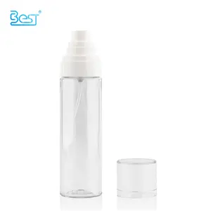 Botol plastik PET 100ml semprotan minyak badan kabut halus transparan kosong populer dengan pompa semprotan putih