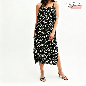 Abito da allattamento floreale per la maternità |   Abito Premaman <span class=keywords><strong>in</strong></span> Spandex/Cotone con Scollo a Barca e Spacco Laterale per Allattamento - Product Image 1