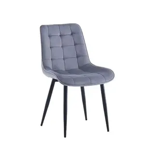 İskandinav tasarım ev mobilyası restoran Cafe mobilya sandalyeler döşemeli kumaş kadife yemek sandalyesi