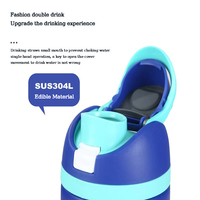 Bouteille isotherme double paroi en acier inoxydable avec paille, sans BPA, personnalisable avec logo, pour sport et voyage, vente en gros 2025